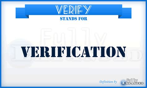 phverified|VERIFIED Definition & Meaning .